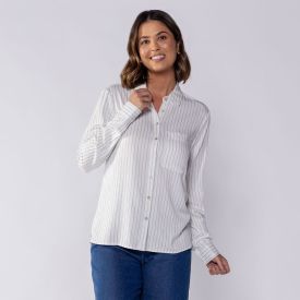 Camisa Feminina Manga Longa De Viscose Patricia Foster