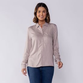 Camisa Feminina Manga Longa De Viscose Patricia Foster