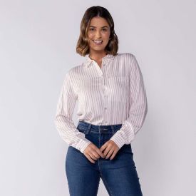Camisa Feminina Manga Longa De Viscose Patricia Foster