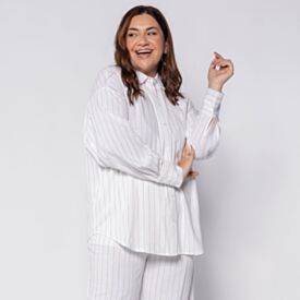 Camisa Feminina Risca de Giz Patricia Foster