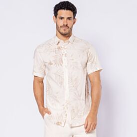 Camisa Masculina Aberta Em Tricoline Marc Alain Linho