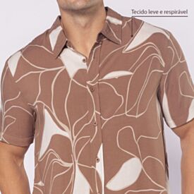 Camisa Masculina De Botão Em Viscose Thing