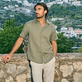 Camisa Masculina Em Algodão Texturizado Thing