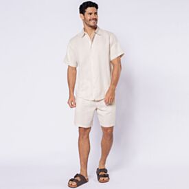 Camisa Masculina Em Algodão Texturizado Thing