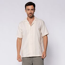 Camisa Masculina Em Viscose Texturizada Thing Natural