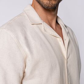 Camisa Masculina Em Viscose Texturizada Thing Natural