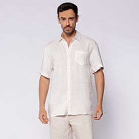 Camisa Masculina Manga Curta Marc Alain Linho