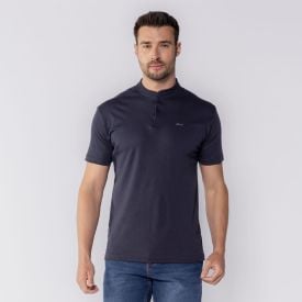 Camisa Polo Masculina De Algodão Dixie Azul Marinho