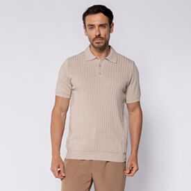 Camisa Polo Masculina Em Tricot Canelado Thing Nuvem 049