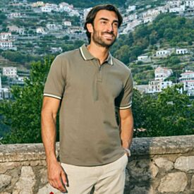 Camisa Polo Masculina Texturizada Marc Alain