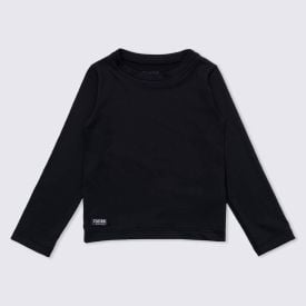 Camiseta 12 a 16 anos Térmica Gola Redonda Fakini Preto