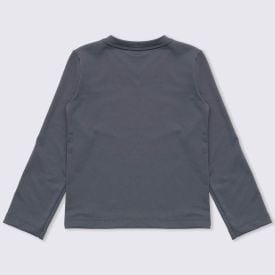 Camiseta 12 a 16 anos Térmica Gola Redonda Fakini Chumbo