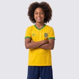 Camiseta do Brasil infantil unissex Player Penalty amarela