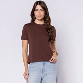 Camiseta Feminina Em Malha Pima Patricia Foster