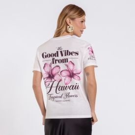 Camiseta Feminina Hawaii Boby Blues Off Clear