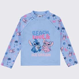 Camiseta Infantil Com Proteção UV Stitch 1 a 3 Anos Disney
