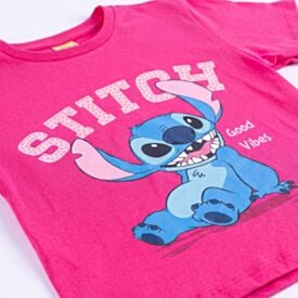 Camiseta Infantil Menina 4 a 10 Anos Stitch Disney Rosa