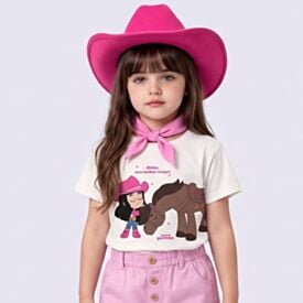 Camiseta Infantil Menina Boiadeirinha 2 a 8 Anos