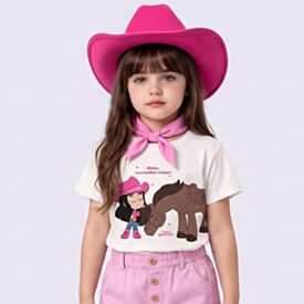 Camiseta Infantil Menina Boiadeirinha 2 a 8 Anos