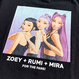 Camiseta Infantil Menina Guerreiras Do K-Pop 6 a 14 Anos Preto