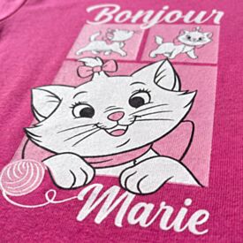 Camiseta Infantil Menina Marie 4 a 10 Anos Disney Rosa Pink