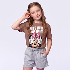 Camiseta Infantil Menina Minnie 4 a 10 Anos Disney