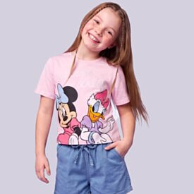 Camiseta Infantil menina Minnie e Daisy 4 a 10 Anos Disney