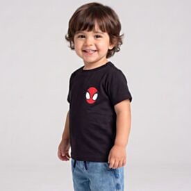 Camiseta Infantil Menino 1 a 3 Anos Spidey Marvel Preto