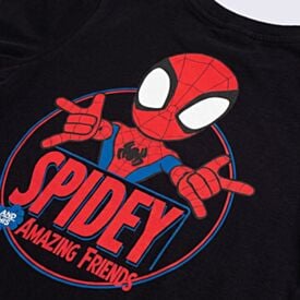 Camiseta Infantil Menino 1 a 3 Anos Spidey Marvel Preto