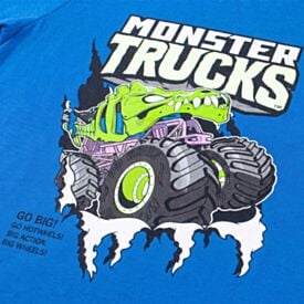 Camiseta Infantil Menino 4 a 10 Anos Hot Wheels Azul Cobalto