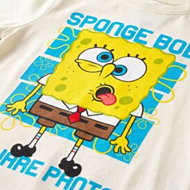 Camiseta Infantil Menino Bob Espoja 4 a 10 Anos Branco