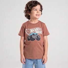 Camiseta Infantil Menino Hot Wheels 4 a 10 Anos Mattel