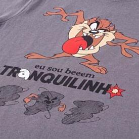 Camiseta Infantil Menino Looney Tunes 4 a 10 Anos Cinza