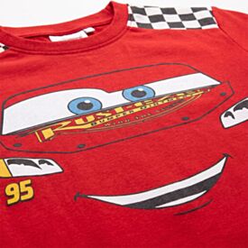 Camiseta Infantil Menino McQueen 4 a 10 Anos Disney Vermelho