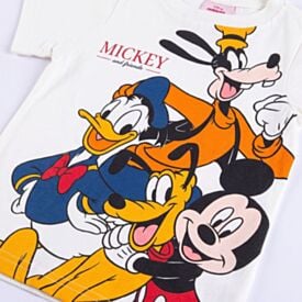 Camiseta Infantil Menino Mickey 1 a 3 Anos Disney  Natural