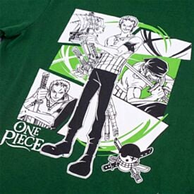 Camiseta Infantil Menino One Piece 4 a 10 Anos Verde
