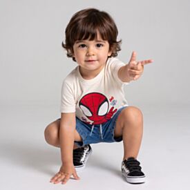 Camiseta Infantil Menino Spidey 1 a 3 Anos Natural