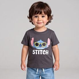 Camiseta Infantil Menino Stitch 1 a 3 Anos Disney Grafite