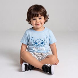 Camiseta Infantil Menino Stitch 1 a 3 Anos Disney Azul Harmonia