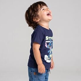 Camiseta Infantil Menino Stitch 1 a 3 Anos Disney Marinho