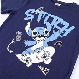 Camiseta Infantil Menino Stitch 4 a 10 Anos Disney Marinho