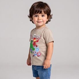 Camiseta Infantil Menino Vingadores 1 a 3 Anos Ceramica