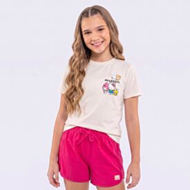 Camiseta Juvenil Menina Hello Kitty 12 a 16 Anos