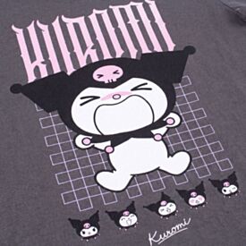 Camiseta Juvenil Menina Kuromi 12 a 16 Anos Chumbo