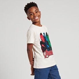 Camiseta Juvenil Menino 12 a 16 Anos Avengers Marfim