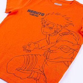 Camiseta Juvenil Menino Naruto 12 a 16 Anos Laranja