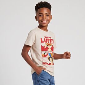 Camiseta Juvenil Menino One Piece 12 a 16 Anos Areia