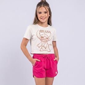 Camiseta Juvenil Stitch 12 a 16 Anos Disney