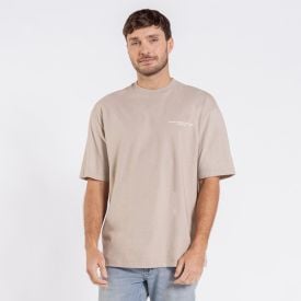 Camiseta Masculina Box Em Algodão Thing Bege 15-1305