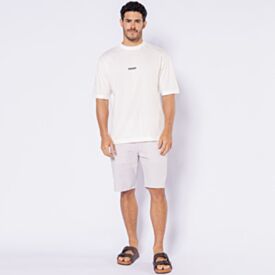 Camiseta Masculina Box Em Malha Hanks Thing Off White